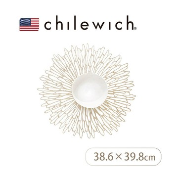 美國Chilewich Bloom圓餐墊 38.6x39.8cm-香檳金