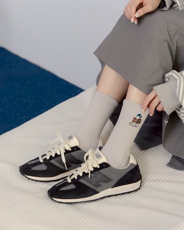 MIT P/D幽靈 幽靈刺繡厚底中筒襪 三色售