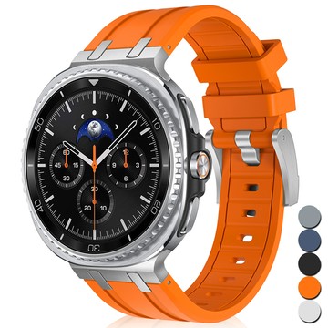 SAMSUNG 適用於三星 Galaxy Watch 8 的矽膠運動錶帶 8 經典 46 毫米矽膠手鍊 40 毫米 44