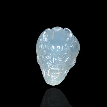 冰種翡翠精雕霸王龍首 | 天然緬甸玉A貨翡翠 | 送禮