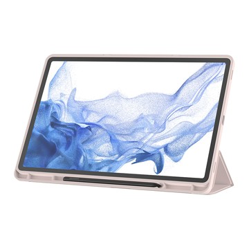 SINJIMORU 附筆槽智慧保護套平板電腦保護殼  Galaxy Tab S8 Plus / S7 Plus / S7 FE  粉紅沙  1個