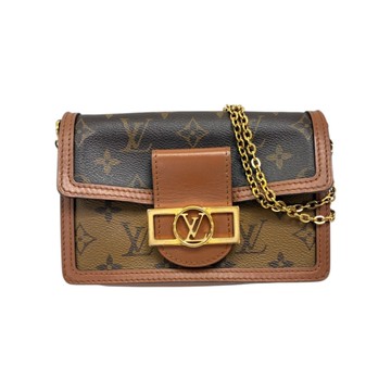 LOUIS VUITTON LV 路易威登 棕色 原花帆布 Dauphine 肩背包 M68746 【二手名牌BRAND OFF】