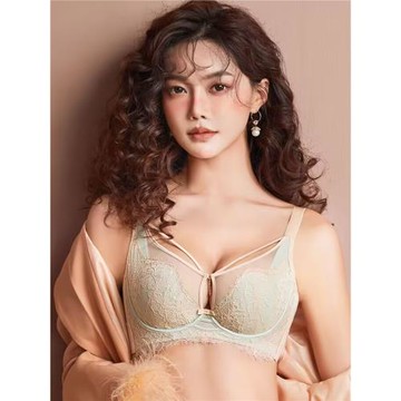 正品文胸套裝女調整型軟鋼圈內衣女超薄款上托防下垂大胸顯小胸罩
