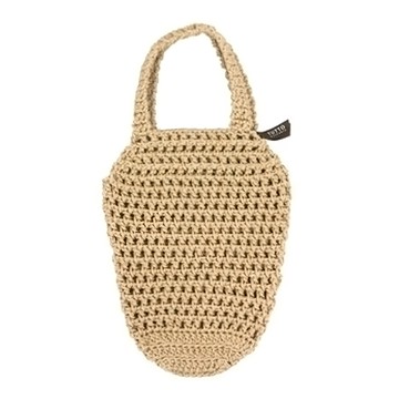 oka 雜貨 盆栽 植物 收納吊袋 托特包 S - 聚丙烯手工編織 日本進口  米色  1個
