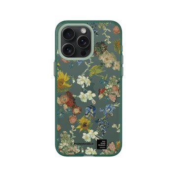 iPhone 15 Pro Max Clear 憂墨綠 - Van Gogh Museum - Vincent 的花朵-50週年紀念款 透明
