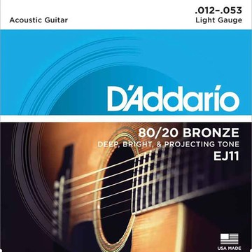 D’Addario EJ11 80/20 黃銅 (12-53)
