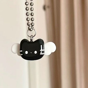 Kitty吊飾🎀 天使小貓挂件ins高顔值可愛手機鏈書包挂飾 Kitty手機鏈 包包吊飾