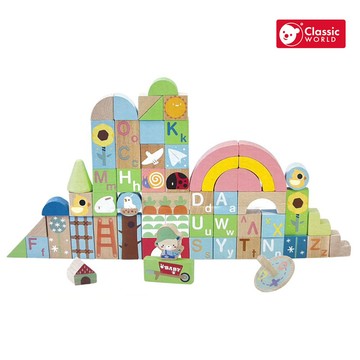 德國 classic world 客來喜經典木玩彩虹花園大冒險積木(60pcs)