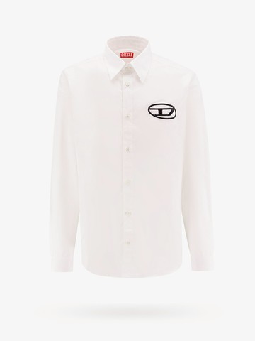 Cotton shirt with oval-d embroidered logo - DIESEL - gender_Man