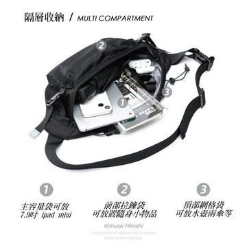 現貨特惠 潮流尼龍單肩腰包 肩背包 單肩包 側背包 斜背包 郵差包 肩背腰包(G8013)