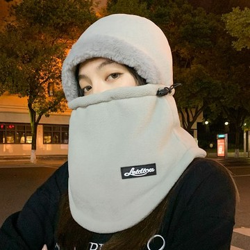 💥臺灣有貨💥免運💥 冬季保暖頭套帽子女騎行電動車圍脖一體面罩滑雪防風防寒護頸圍巾