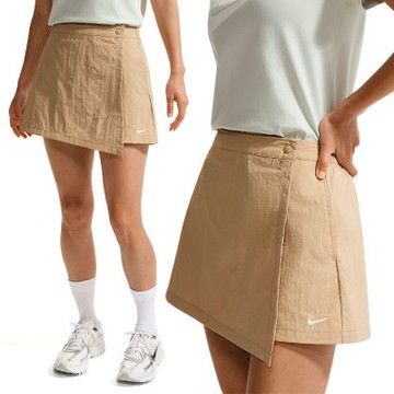 Nike NSW Skort 女款 卡其色 中腰 穿搭 休閒 短褲 短裙 褲裙 IR1649-286