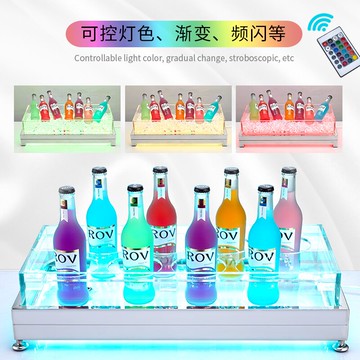 自助餐led發光冰槽酒吧啤酒香檳桶商用不銹鋼海鮮冰盤亞克力定制