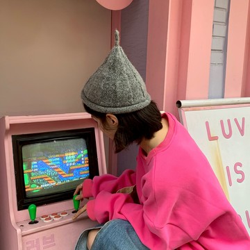 文藝復古針織毛線帽子女秋冬保暖可愛豎條紋尖尖帽卷邊潮流巫師帽1入