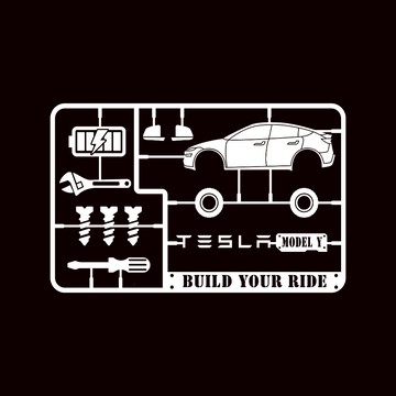 反光屋FKW TESLA MODELY MODEL Y 特斯拉 車貼 反光貼紙 汽車貼紙 模型系列 透明底 撕除不殘膠