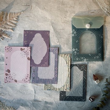 Mini5日式窗花調色盤|手帳活頁紙/ Mini5內頁紙+迷你收納袋