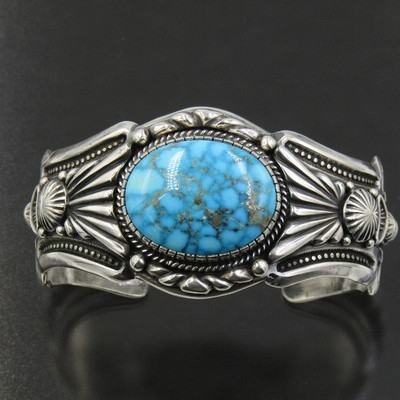 美品 Harry H Begay ナバホ族 バングル キングマン ターコイズ