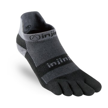 【Injinji】RUN 避震吸排五趾隱形襪-黑灰