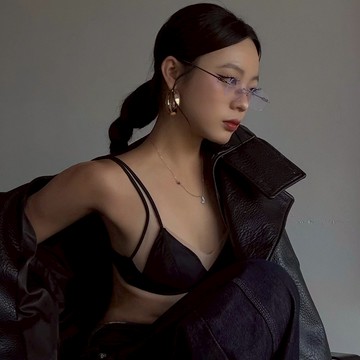 [EASY SHOP] 性感網紗無鋼圈內衣-性感黑