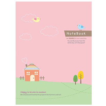 美加美 AF1075 16K平裝筆記小鳥-鄉間粉 10本 /包