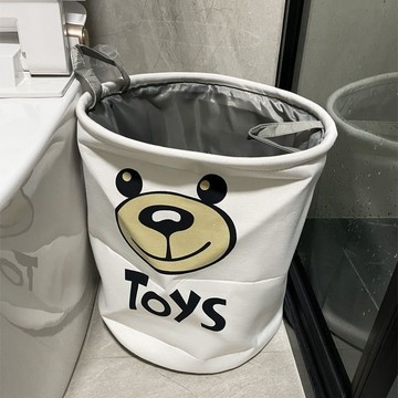 臺灣出貨 可愛卡通臟衣服收納筐家用布藝雙層臟衣籃可折疊浴室洗衣袋臟衣簍