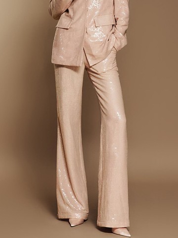 Sequin Straight-leg Elastic Fit Pants
