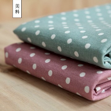 亞麻布波點水玉圓點棉麻印花裙子服裝面料布料純棉布料服裝面料