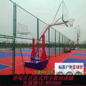 {台灣公司貨 可打統編}移動標準籃球架仿液壓籃球架戶外室外成人家用訓練籃球架鋼化直銷