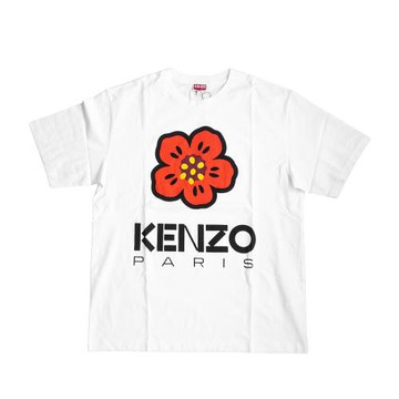 Kenzo Boke Flower 男款 紅花圓領短袖T恤(白)