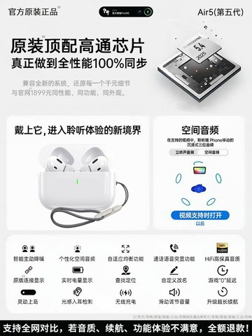 【新店熱銷】五代藍牙耳機Pro2真無線官方正品降噪洛達頂配2025新款二