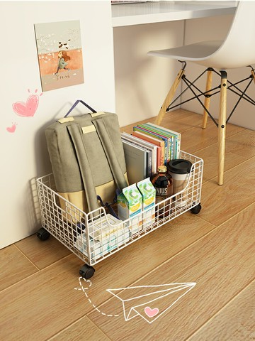 書包置物架工位放包神器收納整理落地辦公室桌下學生移動小推車