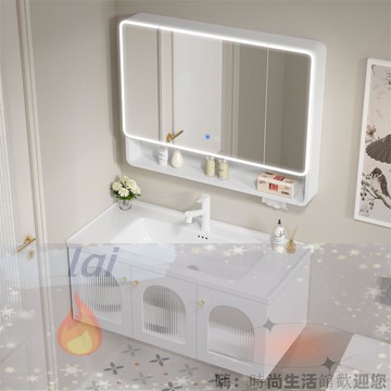 免運 破損包賠 可開發票 美式蜂窩鋁掛墻式浴室柜組合陶瓷一體洗臉盆洗手池衛生間洗漱臺盆