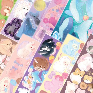 Hirin 隨機角色貼紙組 七張 (hirin)