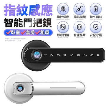 FJ智能3合1指紋/密碼感應防盜電子鎖CK3(密碼/指紋款)銀色
