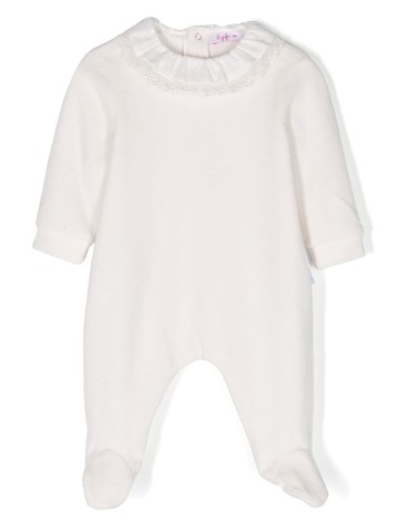 Il Gufo - lace-collar long-sleeve pyjamas - kids - Cotton/Polyester - 1 - White
