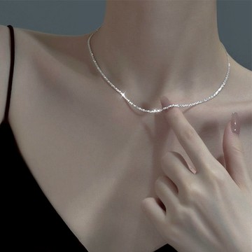 韓系 閃閃波光 項鍊 項鍊女 長項鍊 項鏈 女生項鍊 项链 鎖骨項鍊 吊墜 銀色 金色 簡約 造型 潮流 F535
