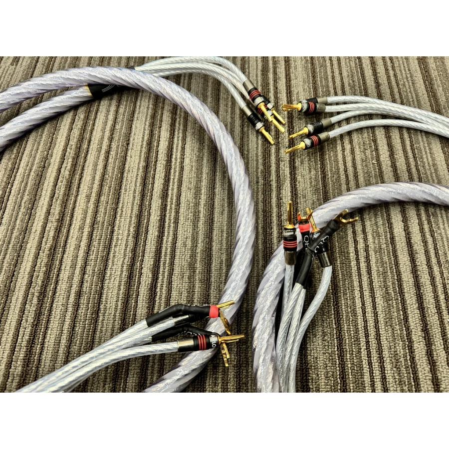 キューイーディー QED バイワイヤスピーカーケーブル 2.0m Genesis Silver Spiral Bi-Wire Speaker Cable