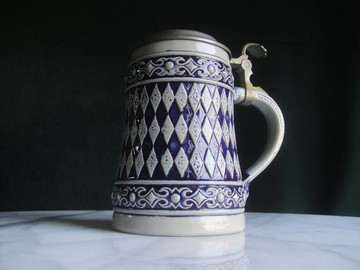 【老時光 OLD-TIME】早期二手德國製浮雕陶瓷啤酒杯