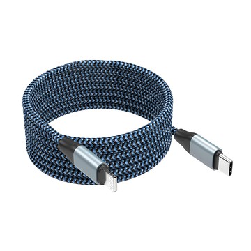 Magtame Type-C - Type-C 240W 扁線款 磁性快收納充電傳輸線  1m  藍色  1條