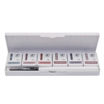 LADIES 香色 固態眼影膠 每套8色 每色3g 附雙頭眼影筆  11  1組