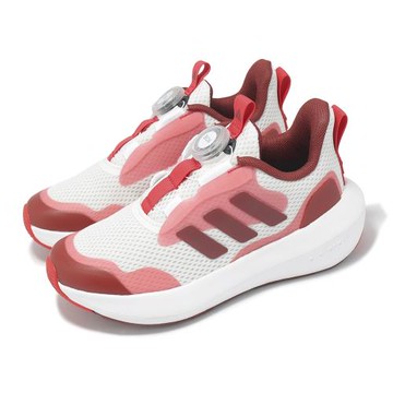 adidas 慢跑鞋 FortaRun 3.0 BOA K 中童 小朋友 白 紅 旋鈕 運動鞋 愛迪達 JP5803