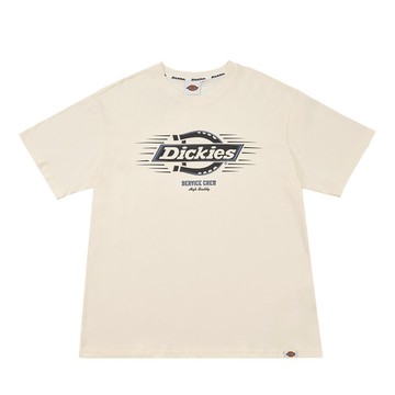 Dickies男女款米白色胸前品牌Logo印花設計休閒短袖T恤|DK0A88DQC48