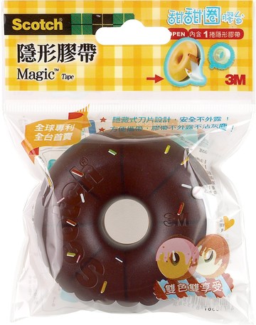 3M  Scotch 膠帶黏貼系列 甜甜圈膠台 巧克力+咖啡 /個 810-DD6【APP滿額下單10%點數(單一帳號最高5000點)】1/31止