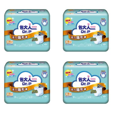 包大人 成人活力隱形褲/紙尿褲  XL 14片 *4包入(箱購)【德芳保健藥妝】