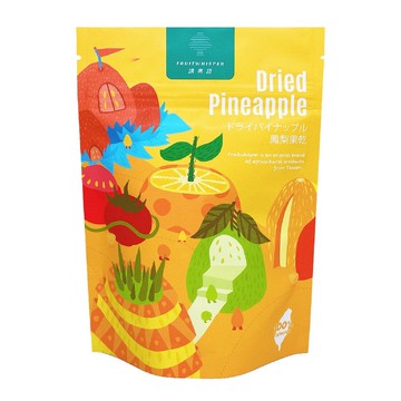 【講果語】鳳梨果乾70g(厚切鳳梨角融合龍眼木香氣低溫烘焙)