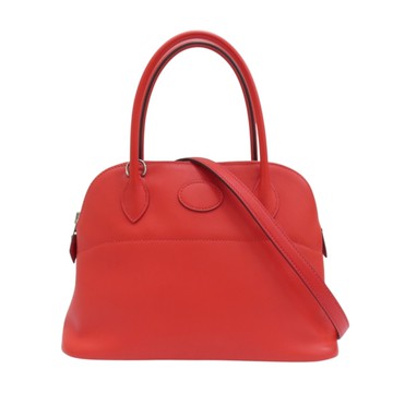 HERMES 愛馬仕 紅色 Swift 皮革 Bolide 27 柏莉包 兩用包 A刻 【二手名牌BRAND OFF】