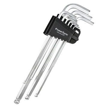 PowerSync 包爾星克 特長球頭六角扳手 9件組  1組