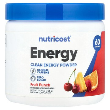 Nutricost, 能量，清潔能量粉，混合水果味，10.9 盎司（306 克）