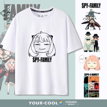 SPY FAMILY間諜過家家周邊漫畫阿尼亞福杰同款短袖t恤衫ins潮半袖
