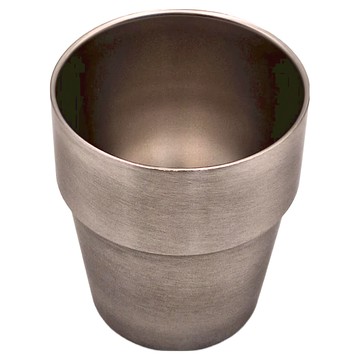 優思居 304不鏽鋼雙層咖啡杯 外徑8.3cm 高9.4cm 容量300ml  1個  不鏽鋼色